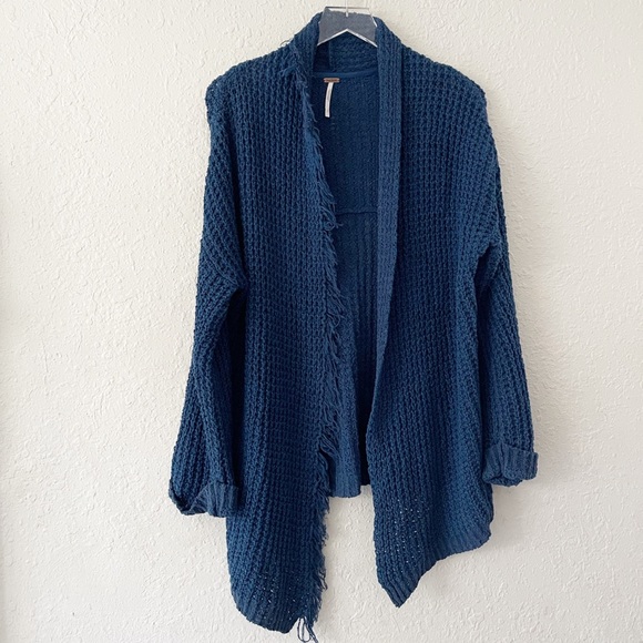 Free People Sweaters - Free People Blue Cardigan Knit Sweater